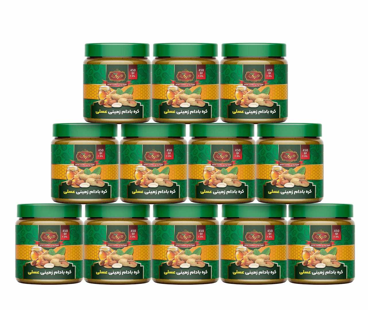 کره بادام زمینی عسلی 450 گرمی